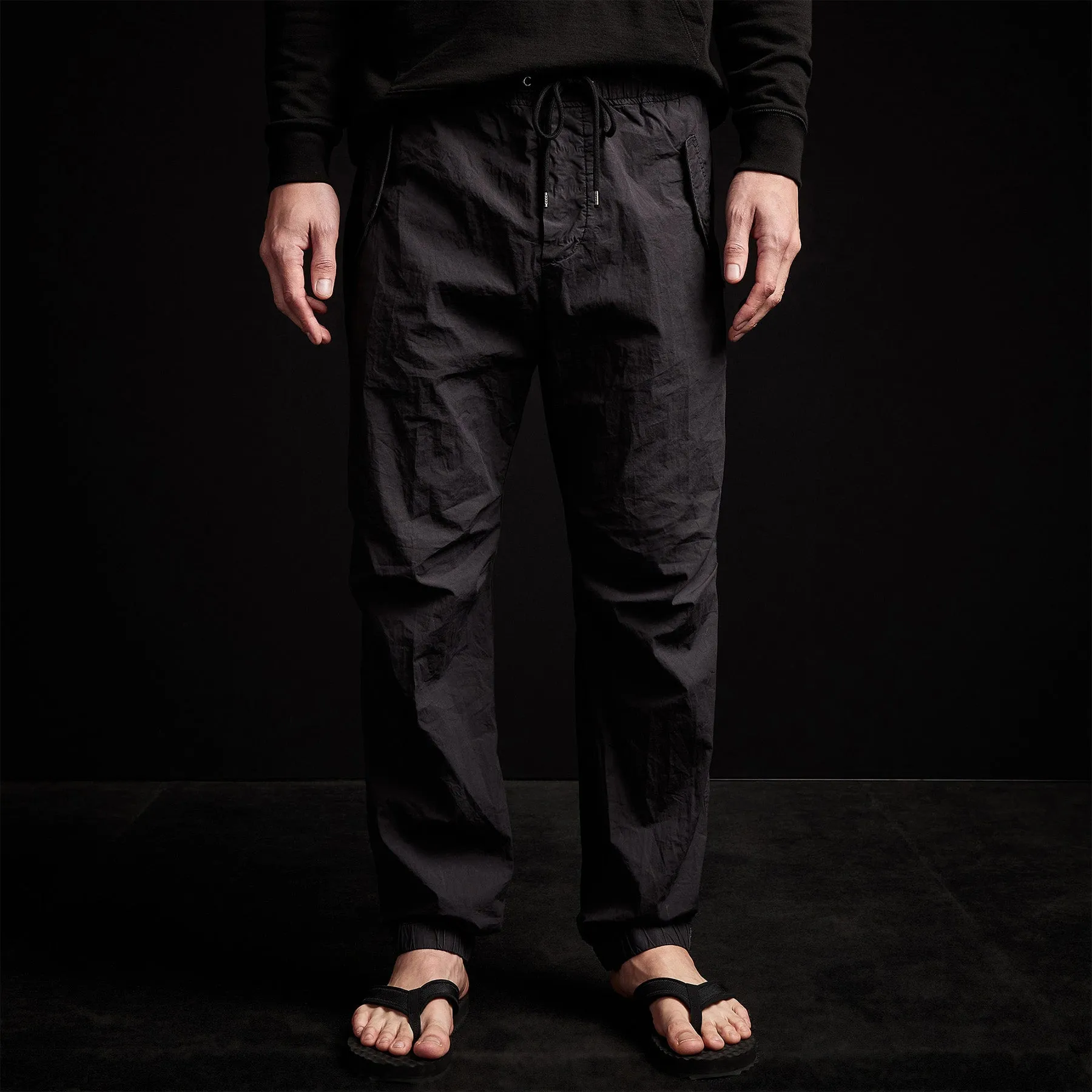 Y/ Embroidered Parachute Flight Pant - Black/Red sold by James Perse product image thumbnail 4