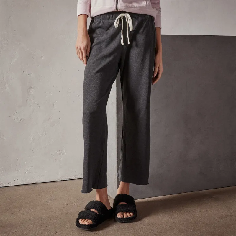 Vintage French Terry Cutoff Sweatpant - Carbon Pigment sold by James Perse