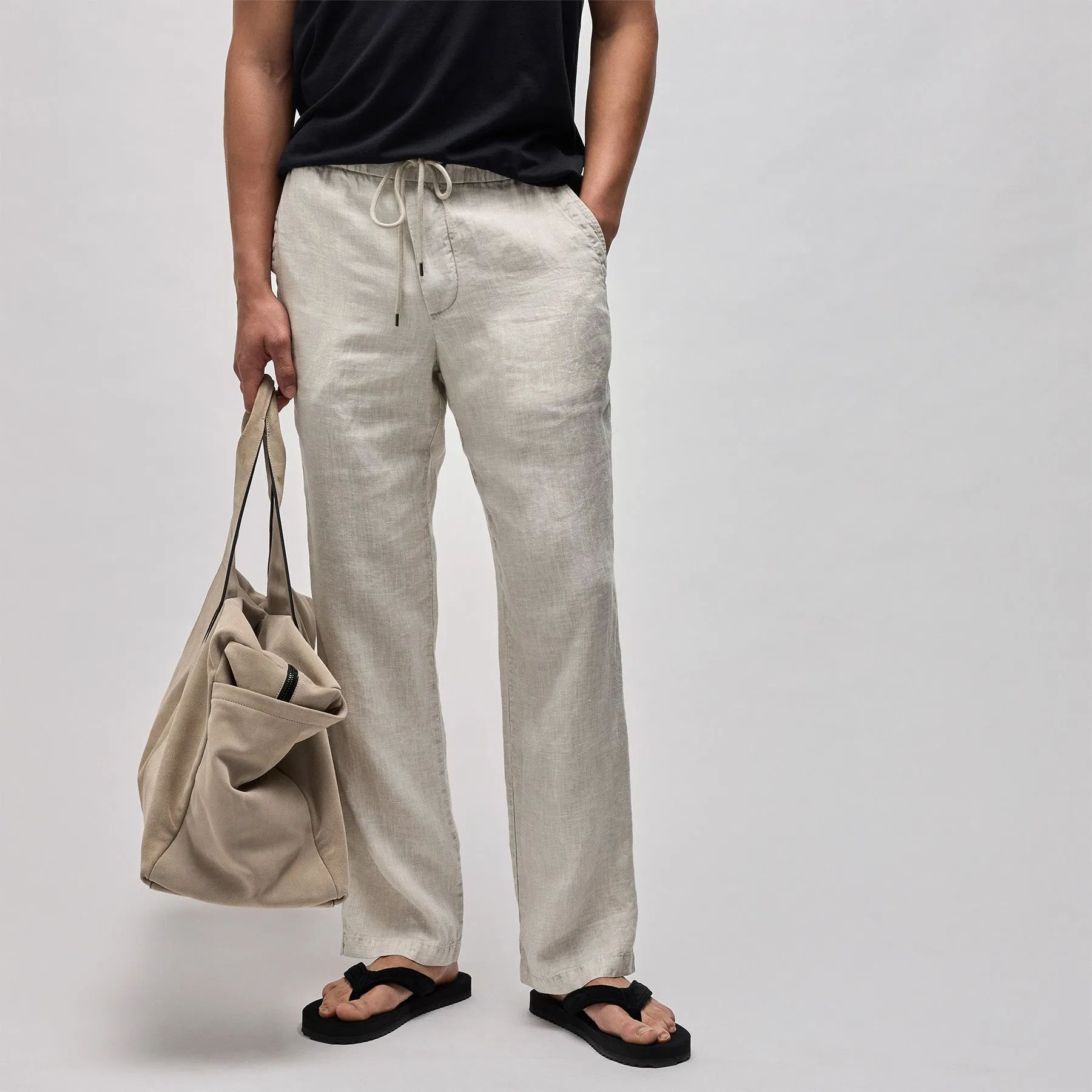 Relaxed Linen Pant - Salt Pigment sold by James Perse