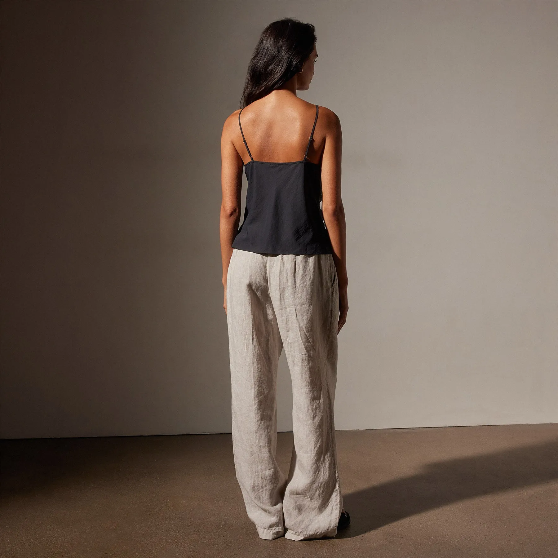 Lightweight Matte Sateen Cami - Black sold by James Perse product image thumbnail 4