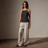 Lightweight Matte Sateen Cami -  Black sold by James Perse
