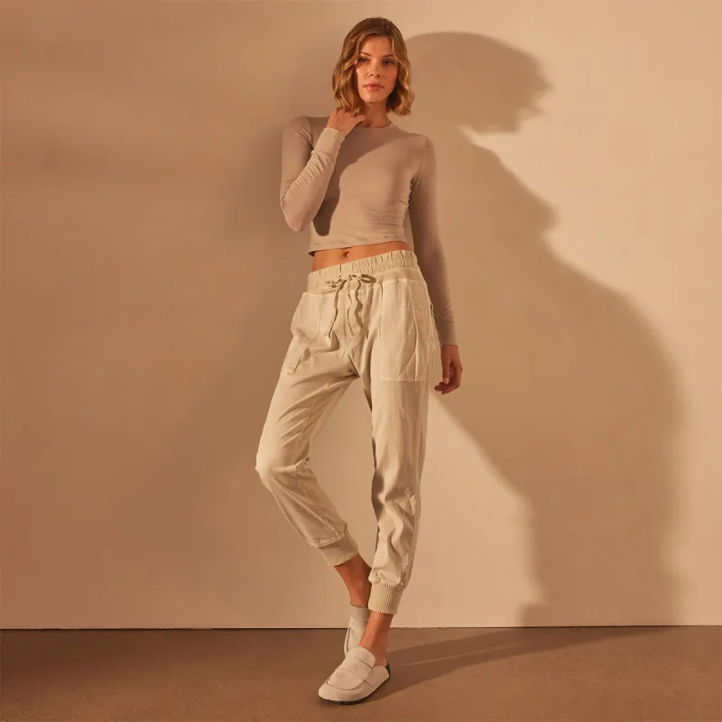 Mixed Media Pant - Talc sold by James Perse