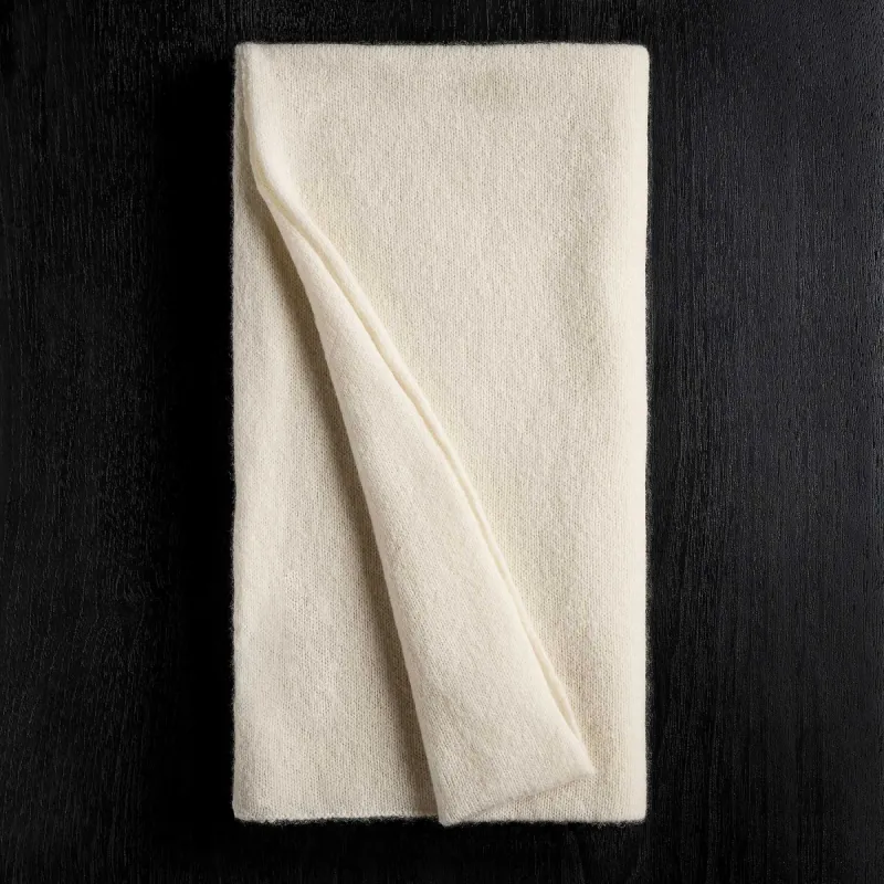 Lightweight Textured Cashmere Scarf - Ivory sold by James Perse