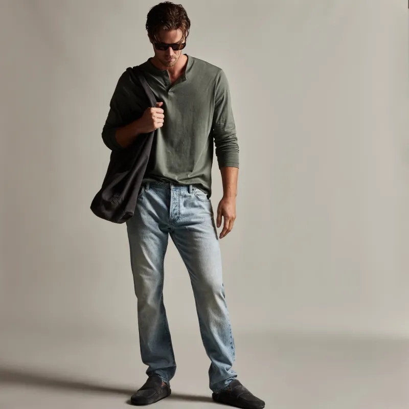 Brushed Lotus Henley - Alligator sold by James Perse