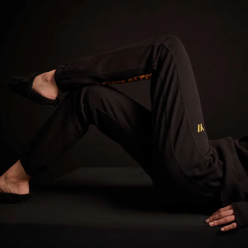 Classic French Terry Sweatpant - Black/Cadmium sold by James Perse