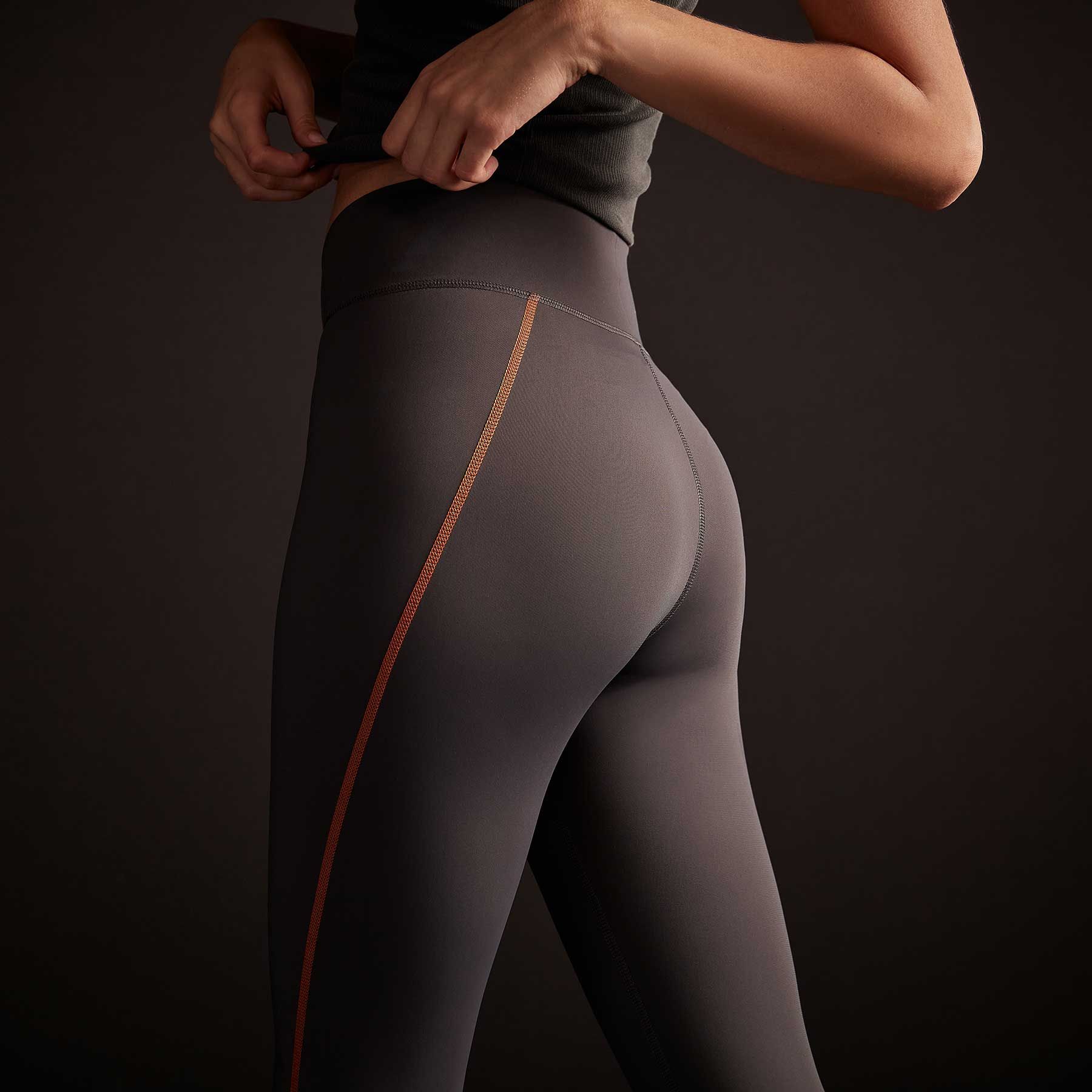 Y/OSEMITE Spiral Seam Legging - Cannel/Industrial Orange sold by James Perse product image thumbnail 5