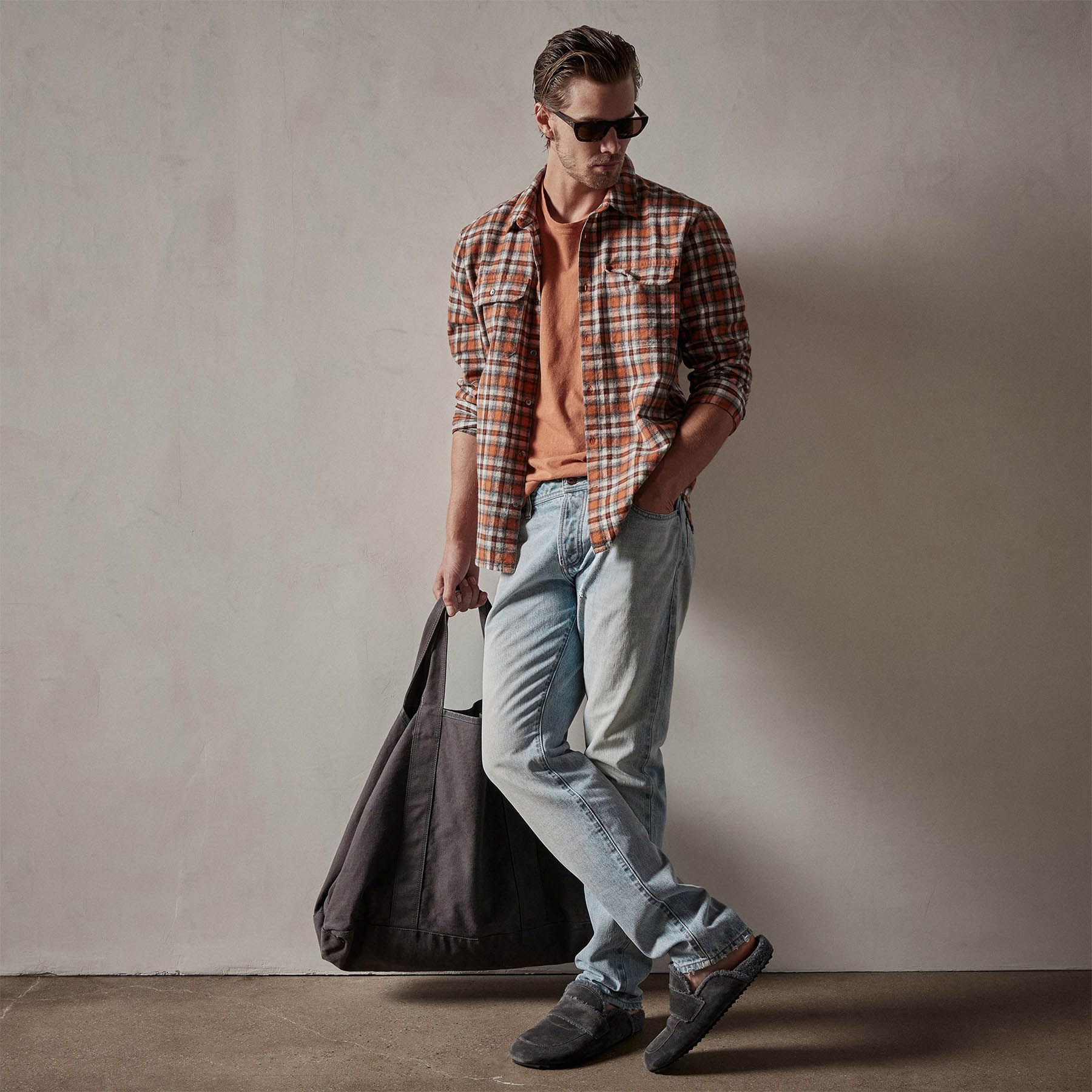 Plaid Flannel Shirt - Bonfire sold by James Perse product image thumbnail 2