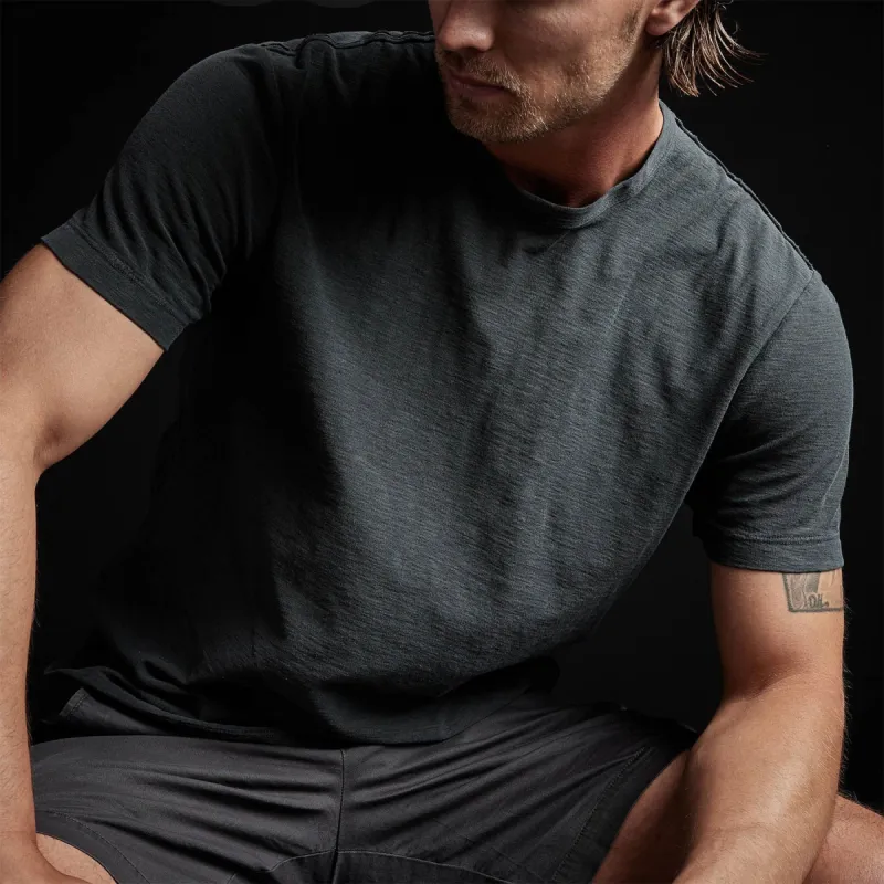 Reverse Slub Jersey Short Sleeve Crew - Magma Pigment sold by James Perse