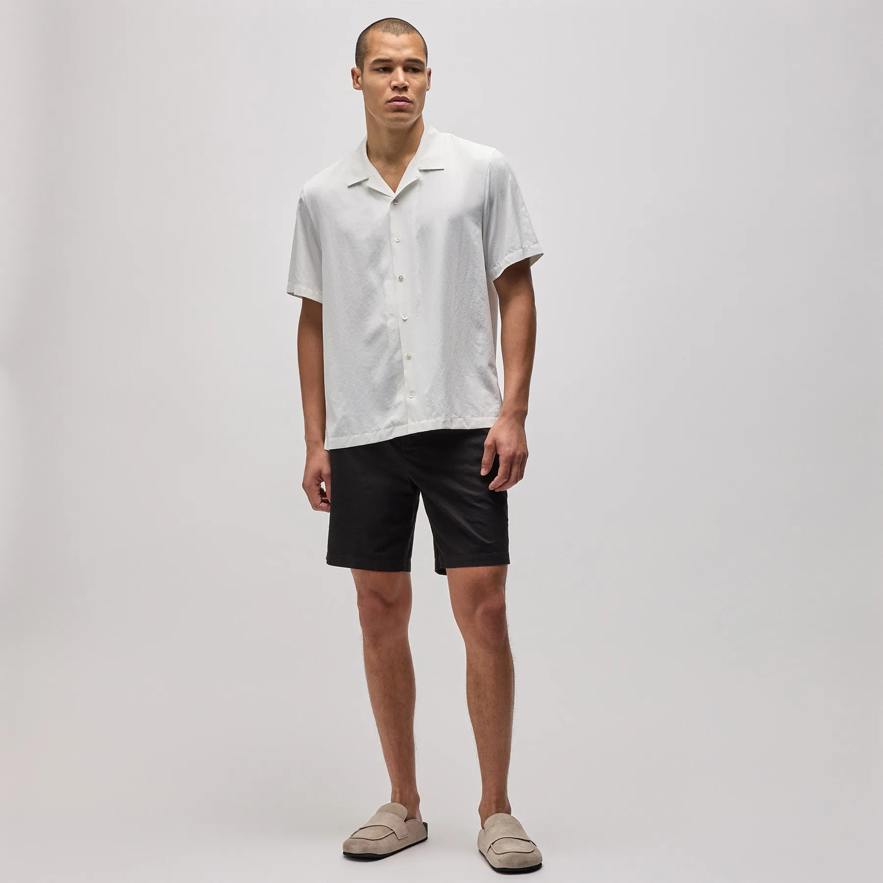 Matte Cabana Short Sleeve Shirt - White sold by James Perse product image thumbnail 4