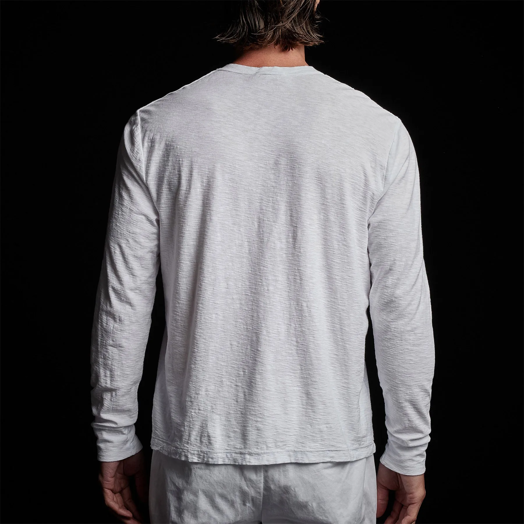 Reverse Slub Jersey Henley - White sold by James Perse product image thumbnail 4