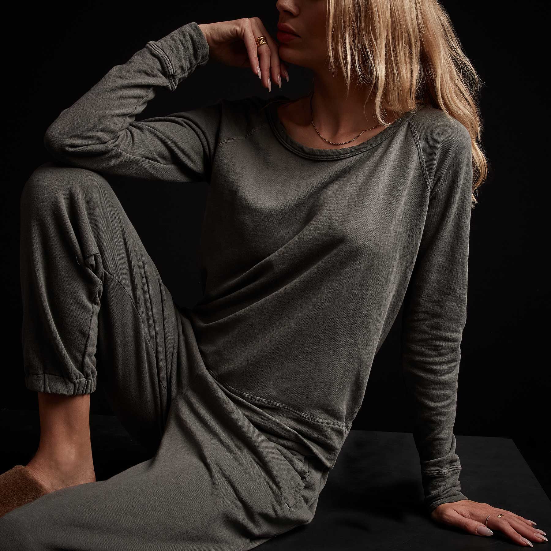 Vintage French Terry Sweatshirt - Jungle Pigment sold by James Perse product image thumbnail 3