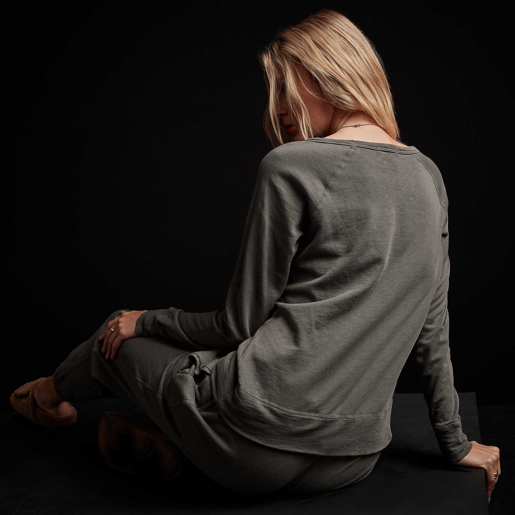 Vintage French Terry Sweatshirt - Jungle Pigment sold by James Perse product image thumbnail 4