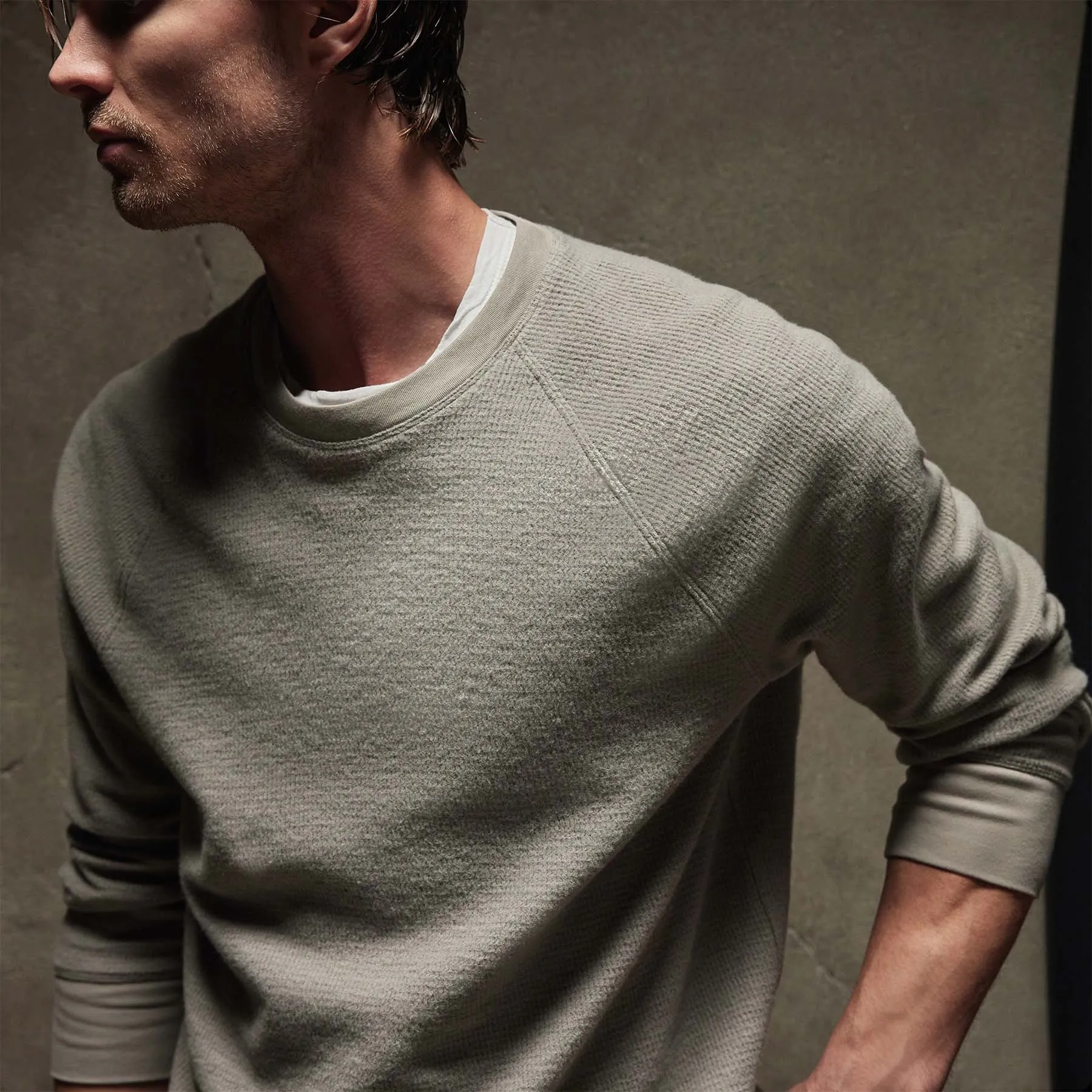 Thermal Knit Raglan Top - Dapple sold by James Perse product image thumbnail 2