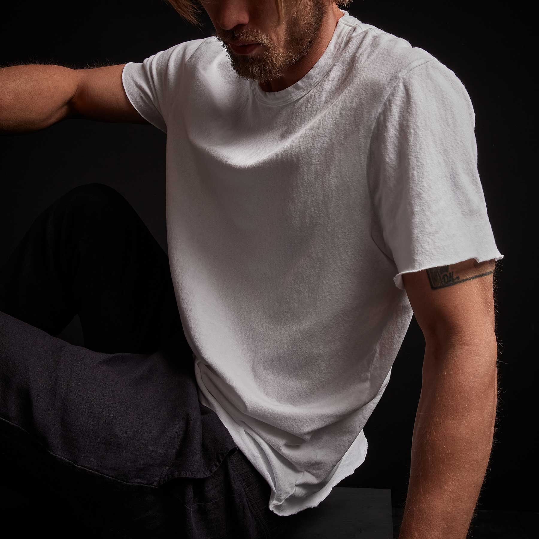 Recycled Brushed Jersey Crew Neck - White sold by James Perse product image thumbnail 4