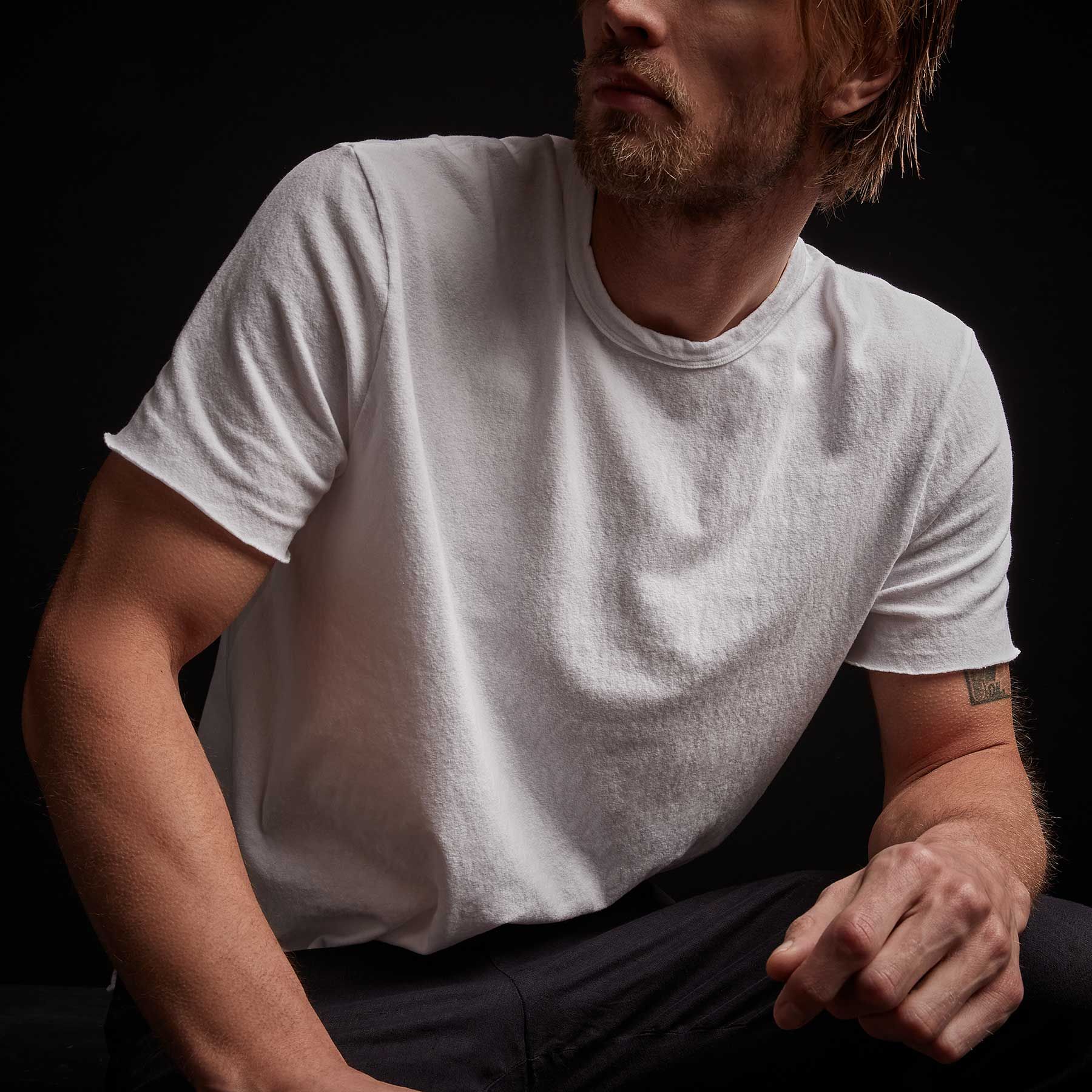 Recycled Brushed Jersey Crew Neck - White sold by James Perse product image thumbnail 3