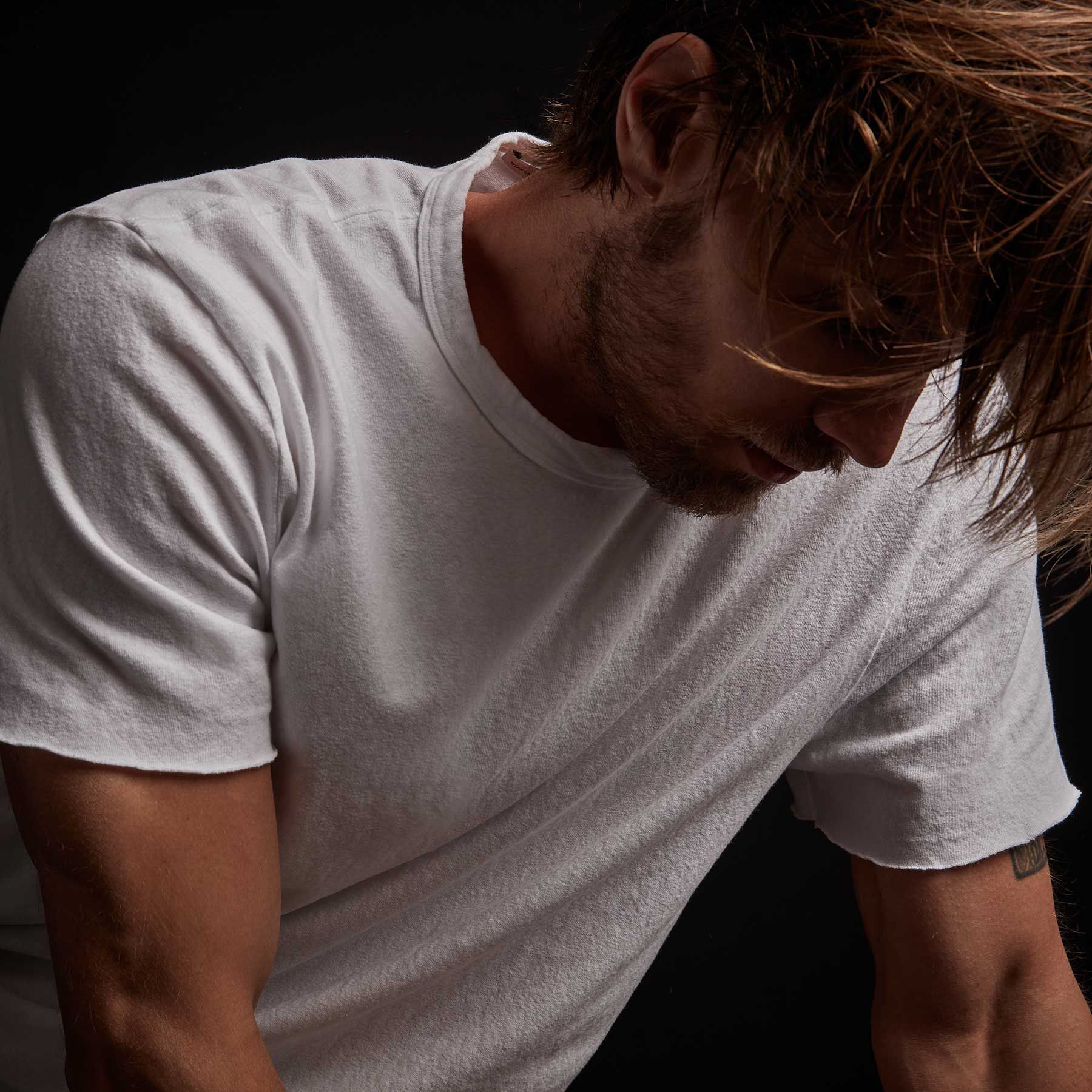 Recycled Brushed Jersey Crew Neck - White sold by James Perse product image thumbnail 2