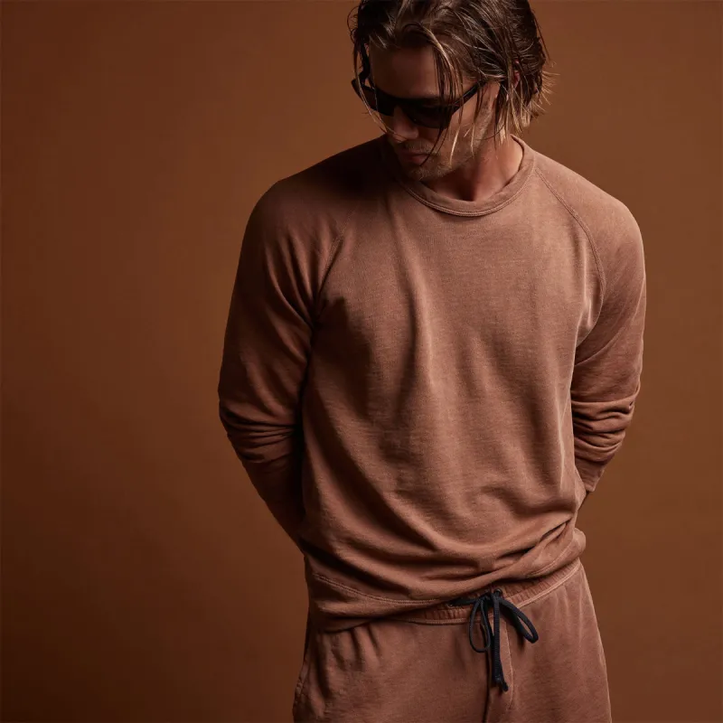 Vintage French Terry Sweatshirt - Nutmeg Pigment sold by James Perse