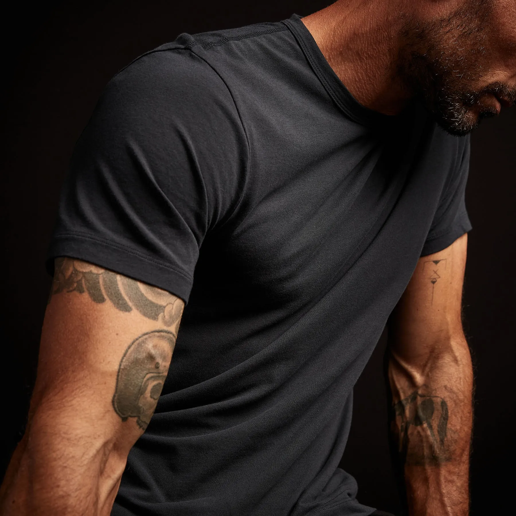 Elevated Lotus Jersey Lounge Tee - French Navy sold by James Perse