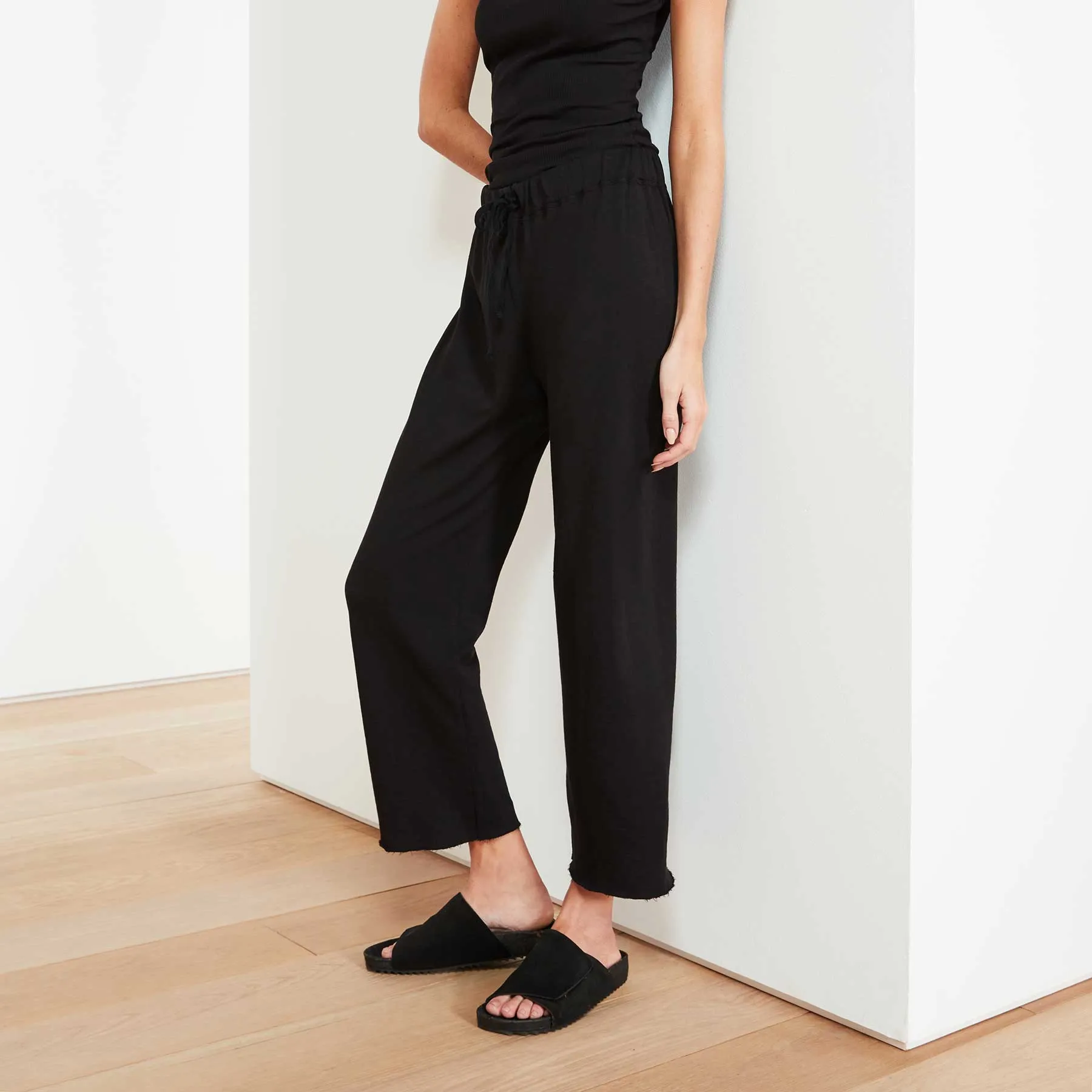 Vintage French Terry Cutoff Sweatpant - Black sold by James Perse product image thumbnail 2