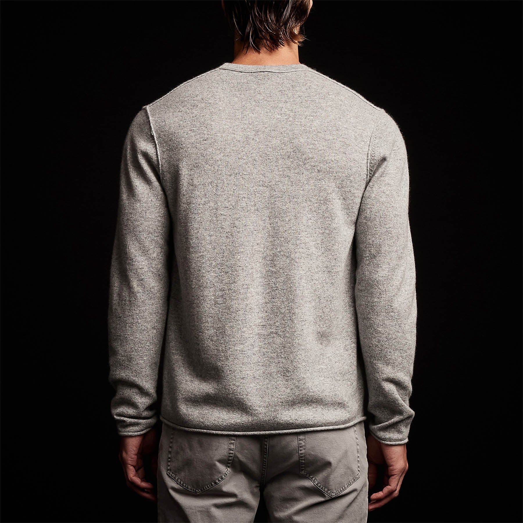 Recycled Cashmere Crew Neck Sweater - Light Heather Grey sold by James Perse product image thumbnail 5