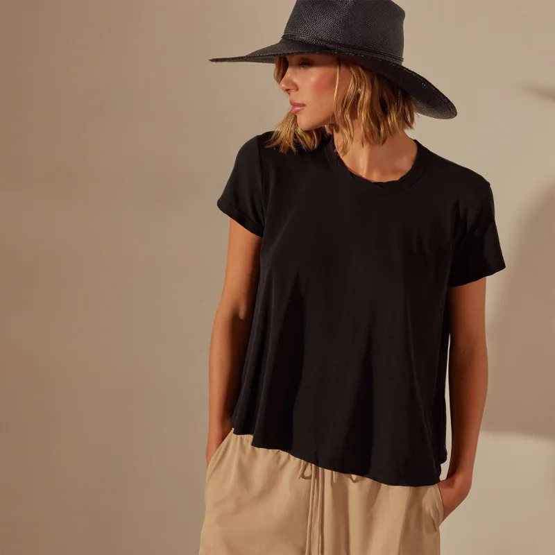 High Gauge A Line Tee - Black sold by James Perse