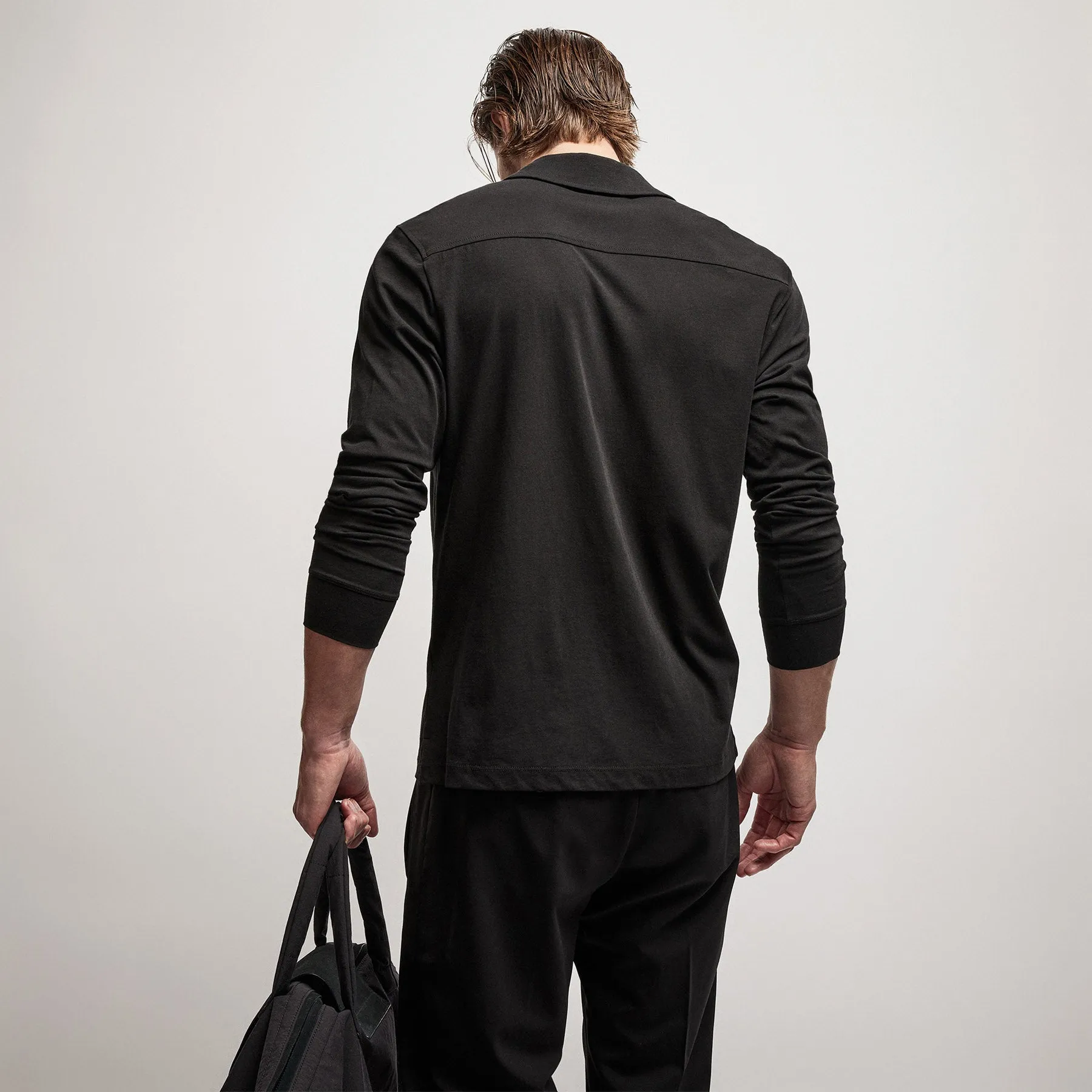Clean Finish Jersey Shirt - Black sold by James Perse product image thumbnail 4