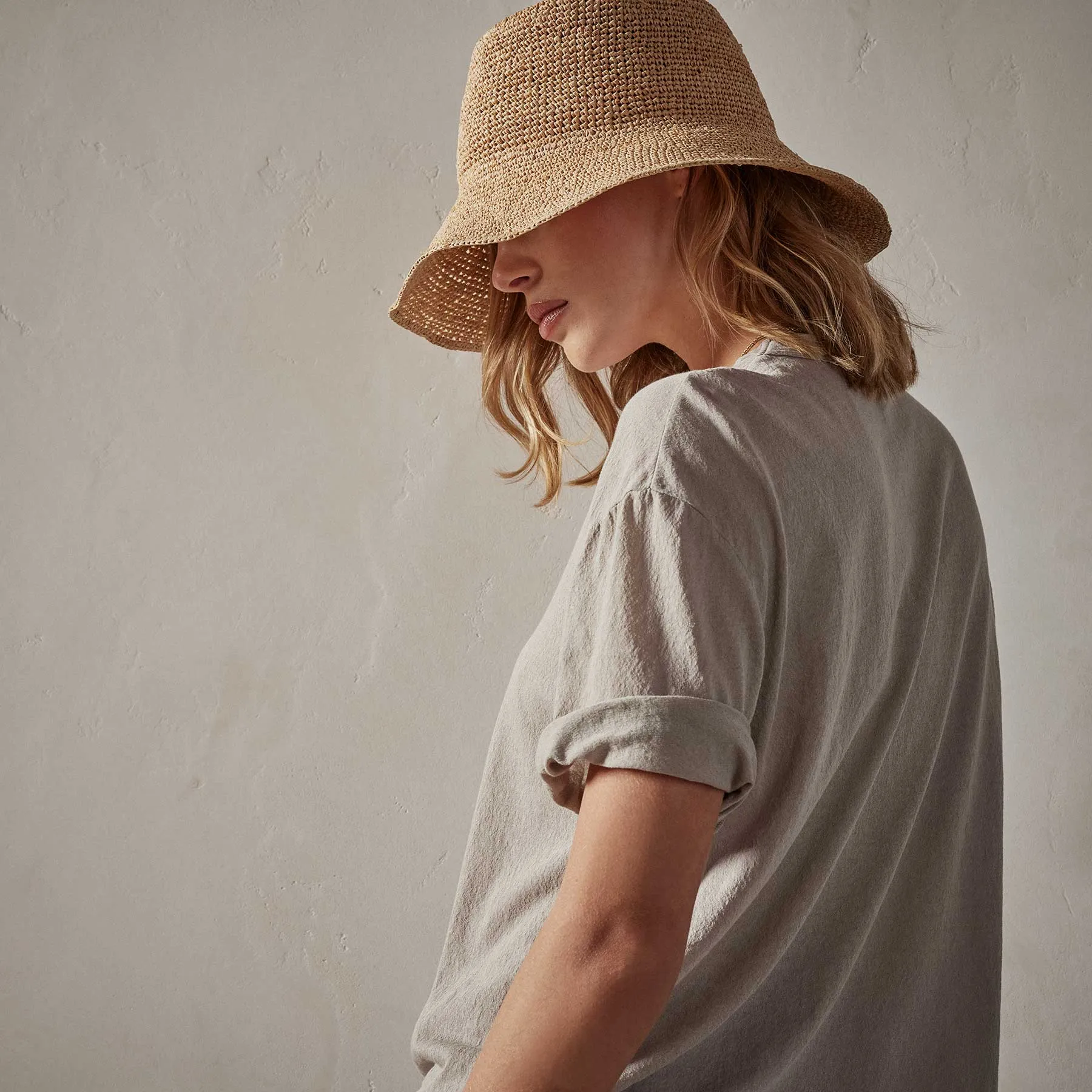 Crepe Jersey Oversized Short Sleeve Crew - Silt sold by James Perse product image thumbnail 2