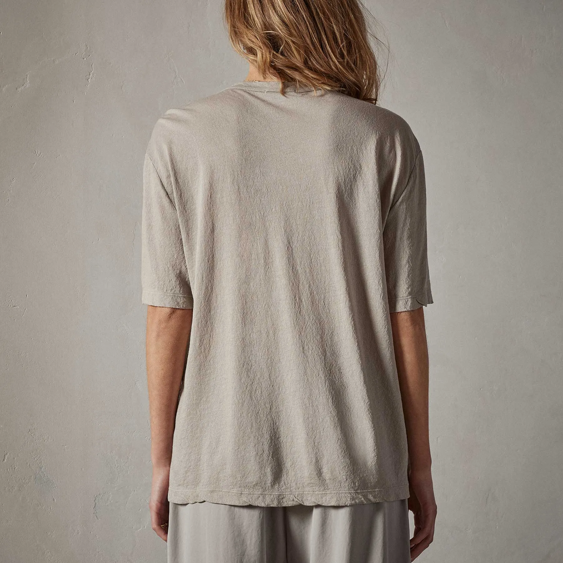 Crepe Jersey Oversized Short Sleeve Crew - Silt sold by James Perse product image thumbnail 4