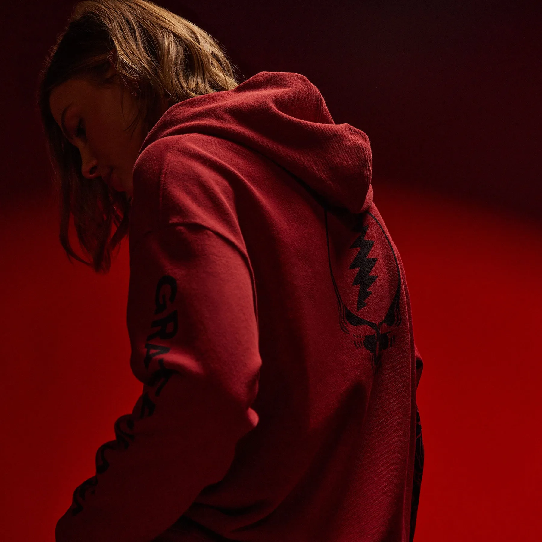 Grateful Dead Rose Hoodie - Sunstone/Deep sold by James Perse product image thumbnail 2