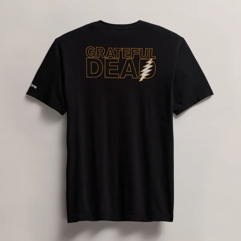 Men's Grateful Dead Skull Short Sleeve Tee - Black/Cadmium made by James Perse