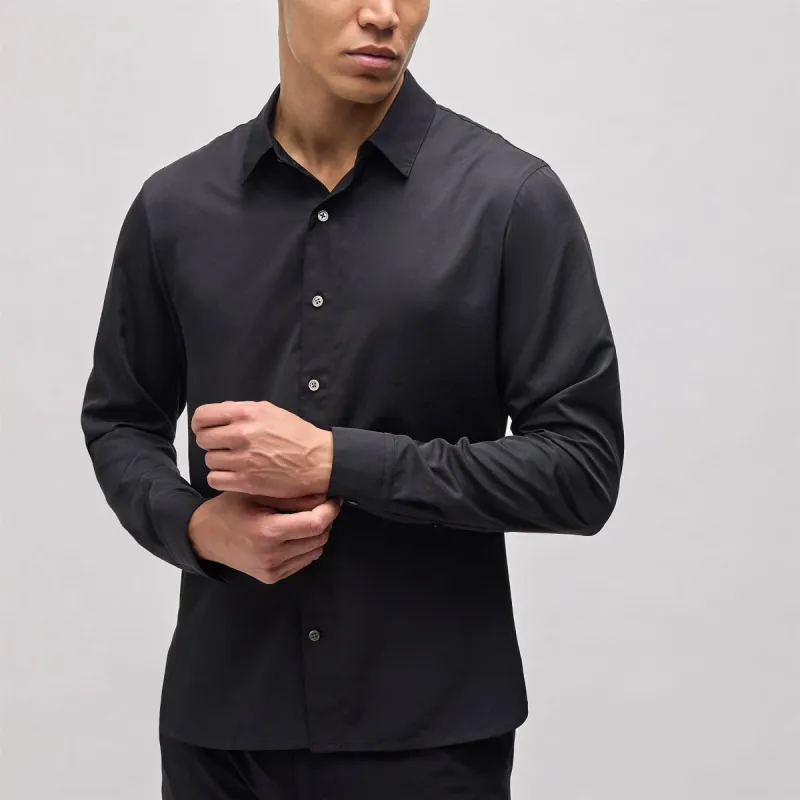 Matte Cabana Long Sleeve - Black sold by James Perse