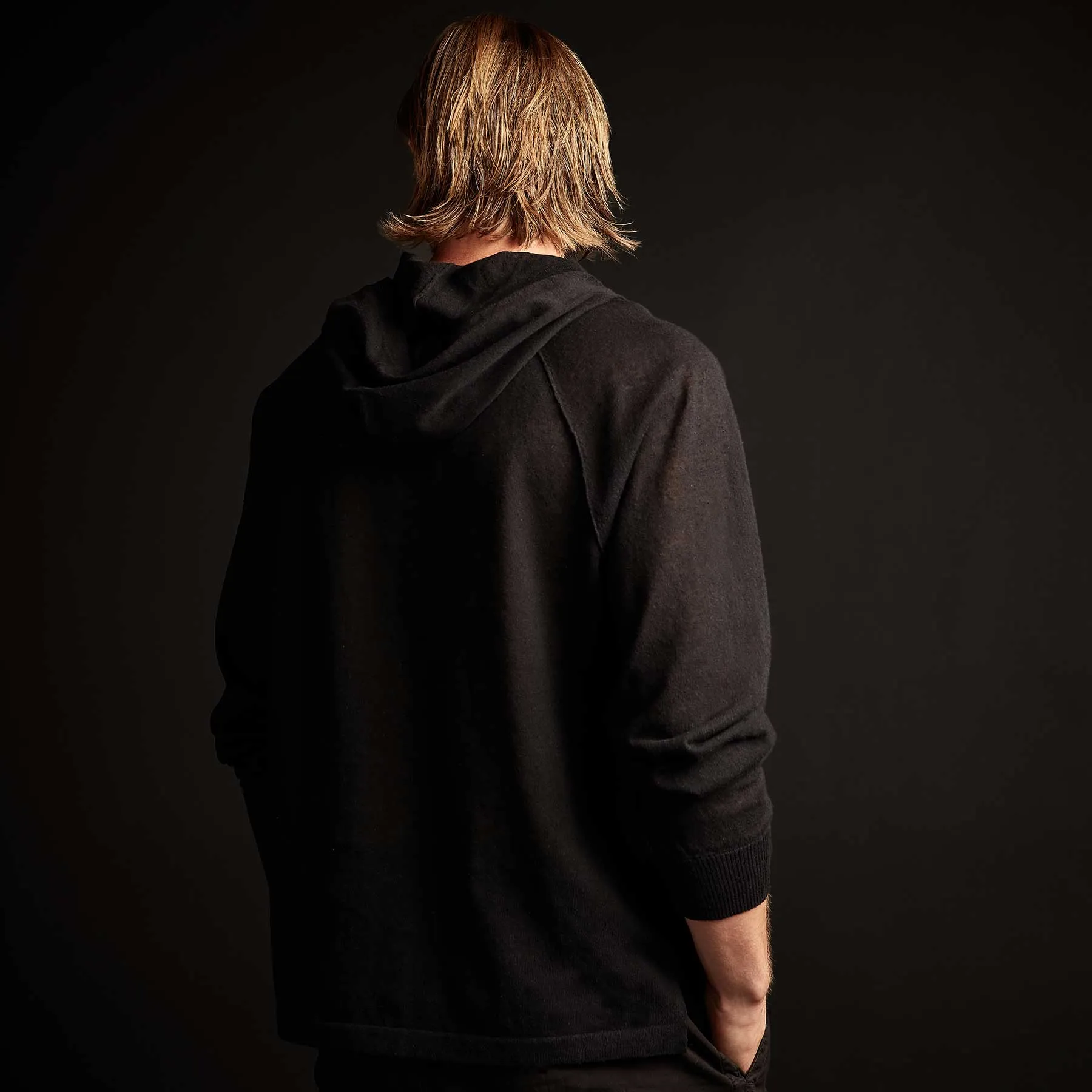 Cotton Linen Pullover Hoodie - Black sold by James Perse product image thumbnail 4