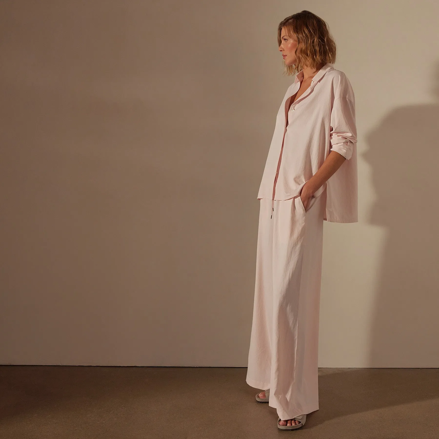 Lightweight Matte Satin Fluid Shirt - Zephyr sold by James Perse product image thumbnail 2