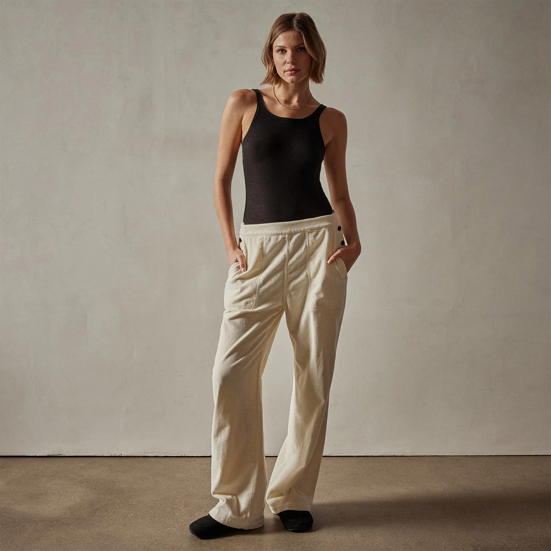 Cotton Cashmere Blend Ribbed Tank - Black sold by James Perse product image thumbnail 2