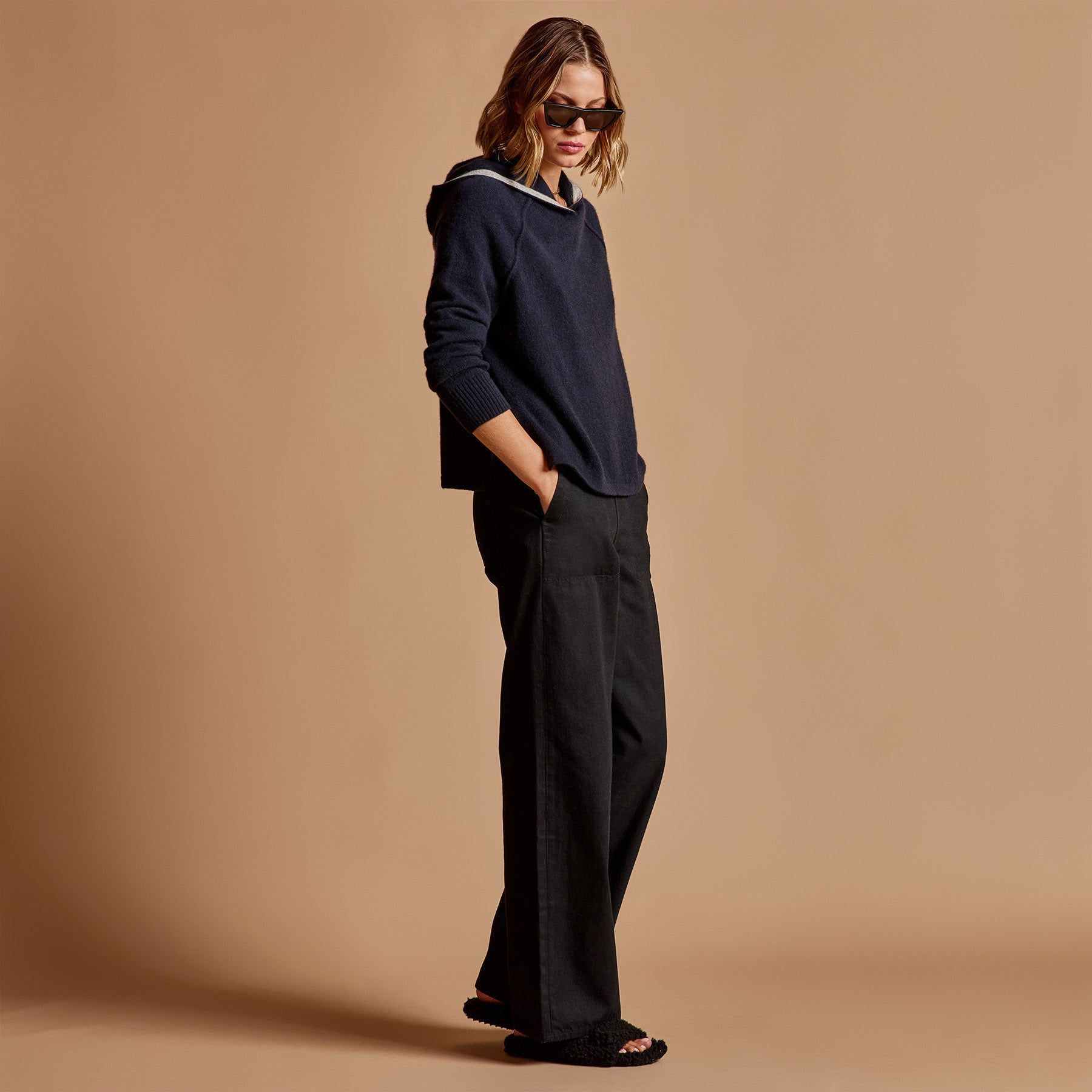 La Paz Cashmere Hoodie - French Navy sold by James Perse