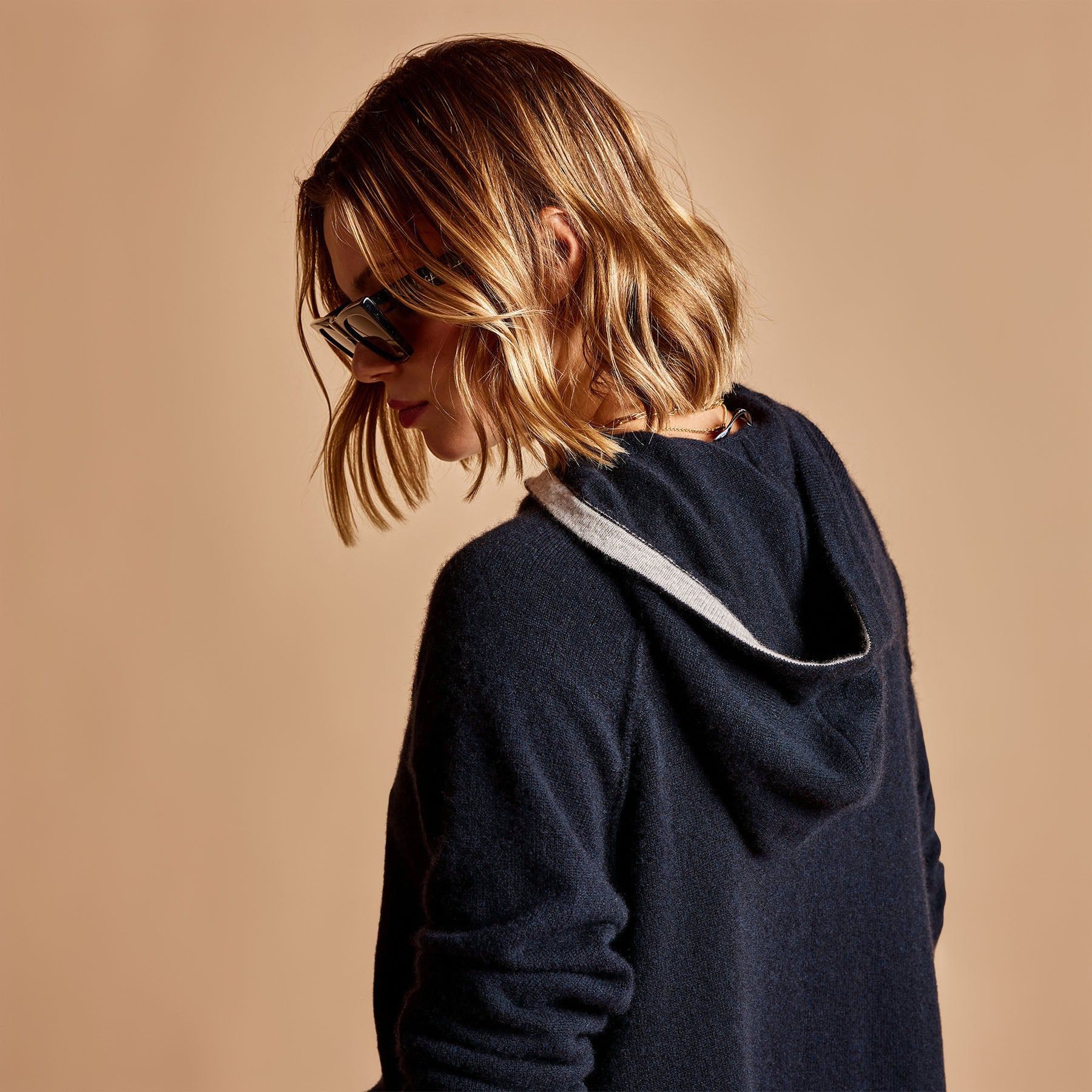 La Paz Cashmere Hoodie - French Navy sold by James Perse product image thumbnail 4