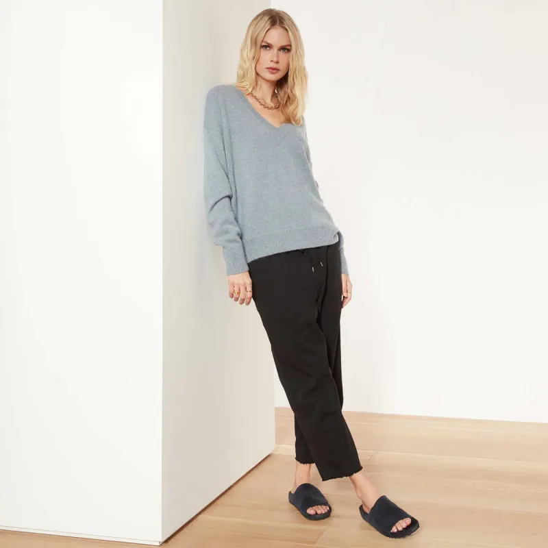 Lightweight Cashmere V Neck Sweater - Dusty Sky sold by James Perse