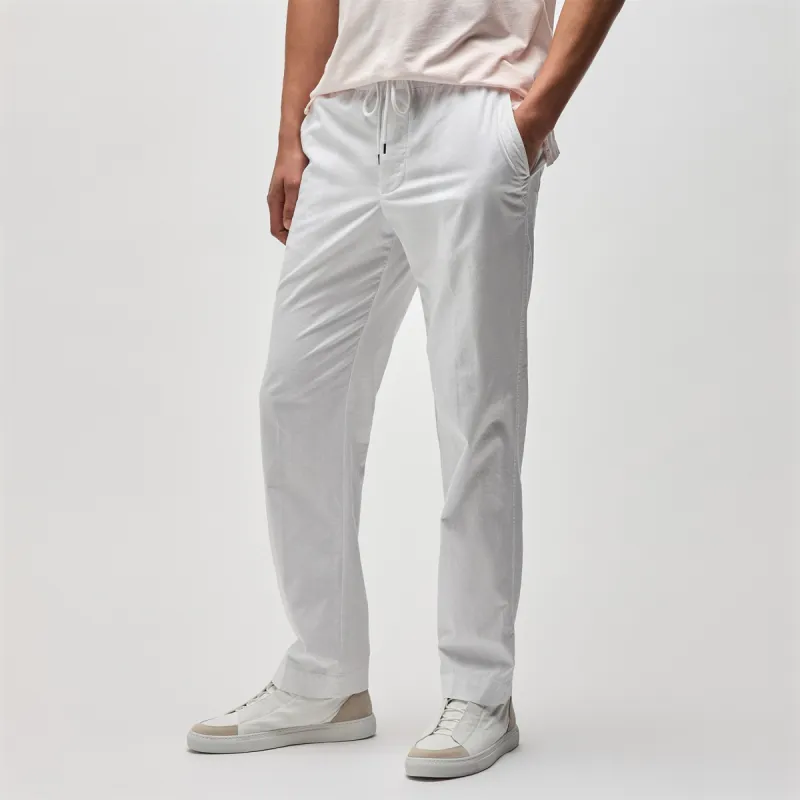 Cotton Linen Work Pant - White sold by James Perse