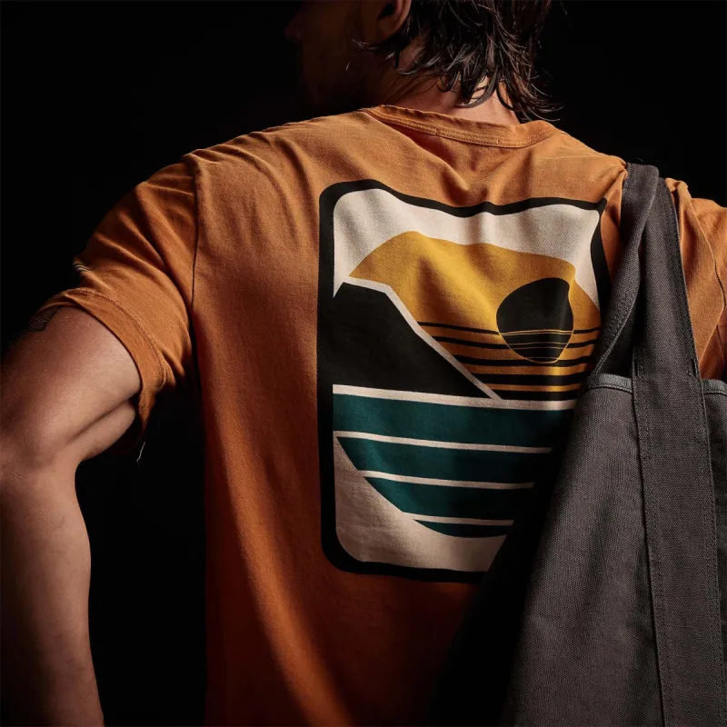 Malibu Shoreline Graphic Crew - Citrine Pigment sold by James Perse