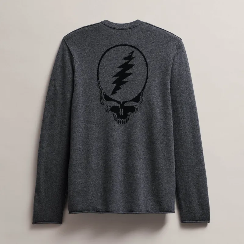 Men's Grateful Dead Recycled Cashmere Sweater - Flannel/Black sold by James Perse