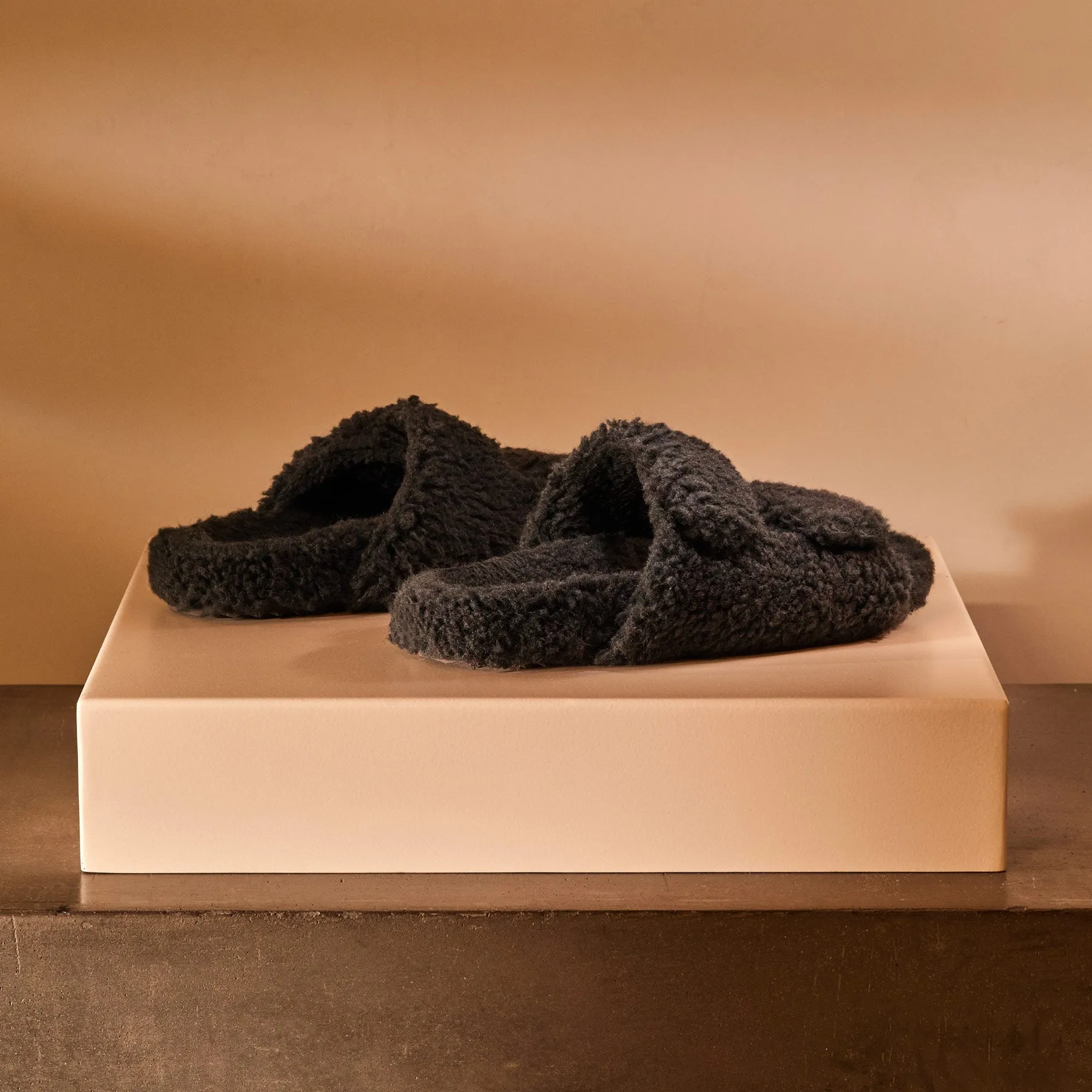 Women's Double Strap Shearling Slide - Charcoal sold by James Perse product image thumbnail 2