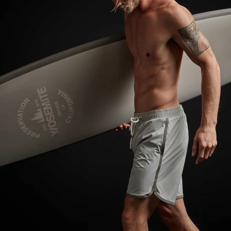 Curved Hem Board Short - Smoke/Koala sold by James Perse