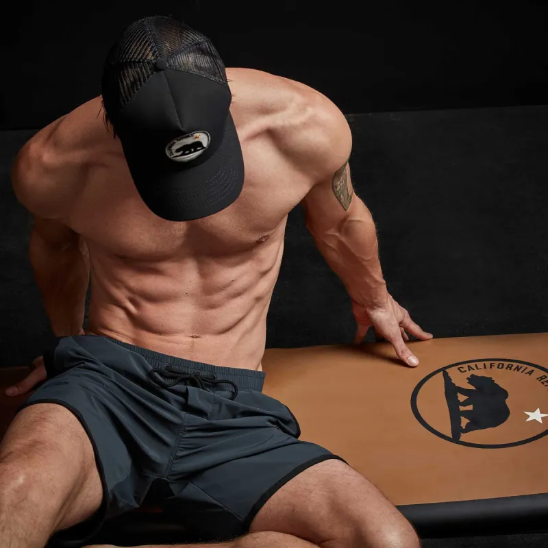 Curved Hem Board Short - Laurel/Black sold by James Perse