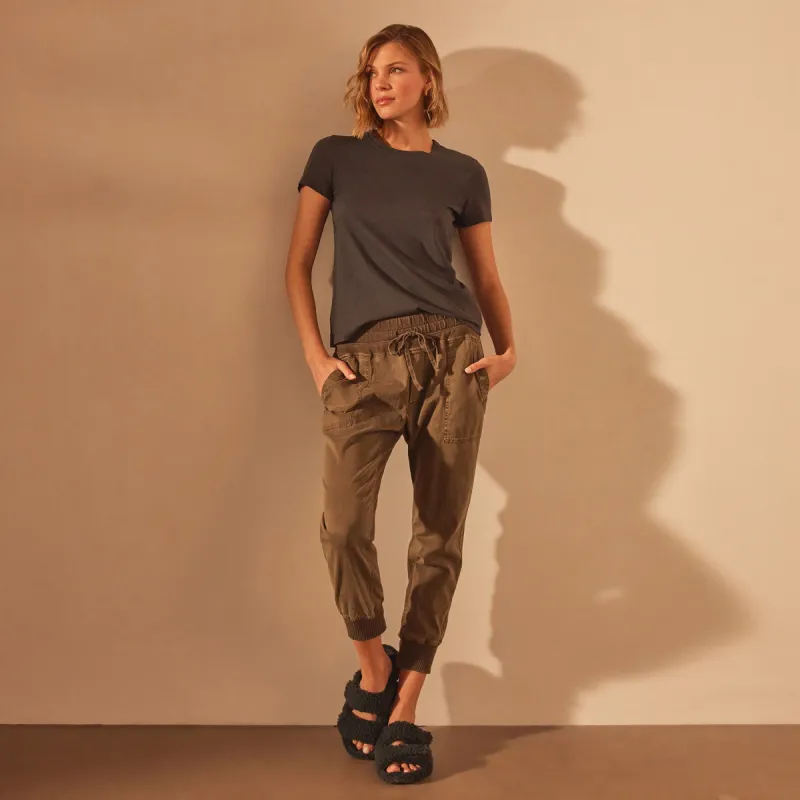 Mixed Media Pant - Army Green Pigment sold by James Perse