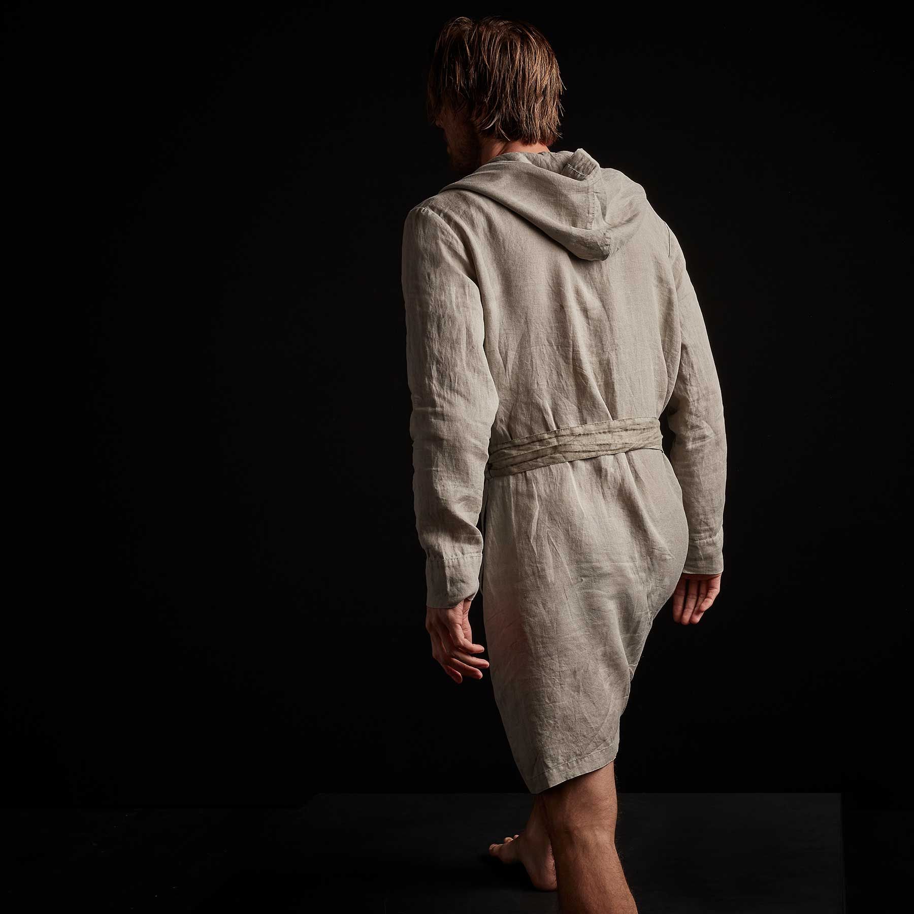 Linen Hooded Robe - Fume Pigment sold by James Perse product image thumbnail 4