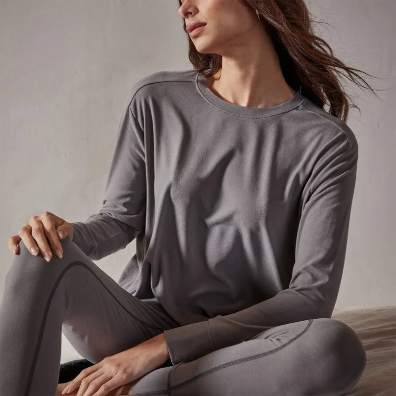 Drop Shoulder Lounge Top - Raccoon Grey made by James Perse