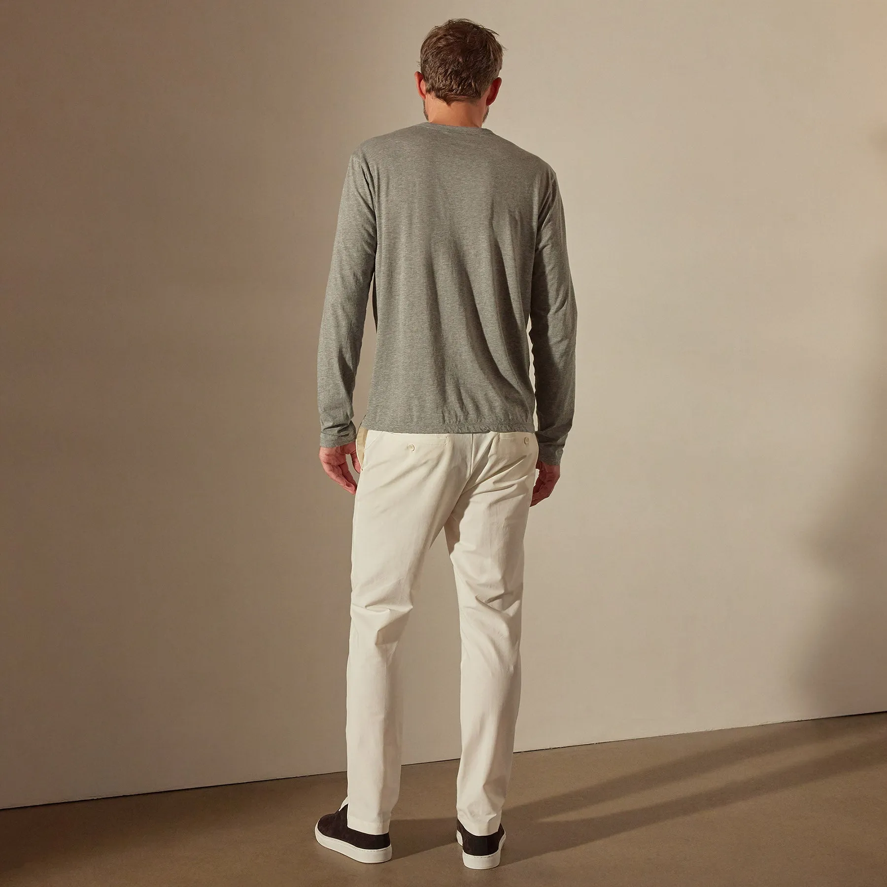 Luxe Lotus Jersey Crew - Heather Grey sold by James Perse product image thumbnail 4