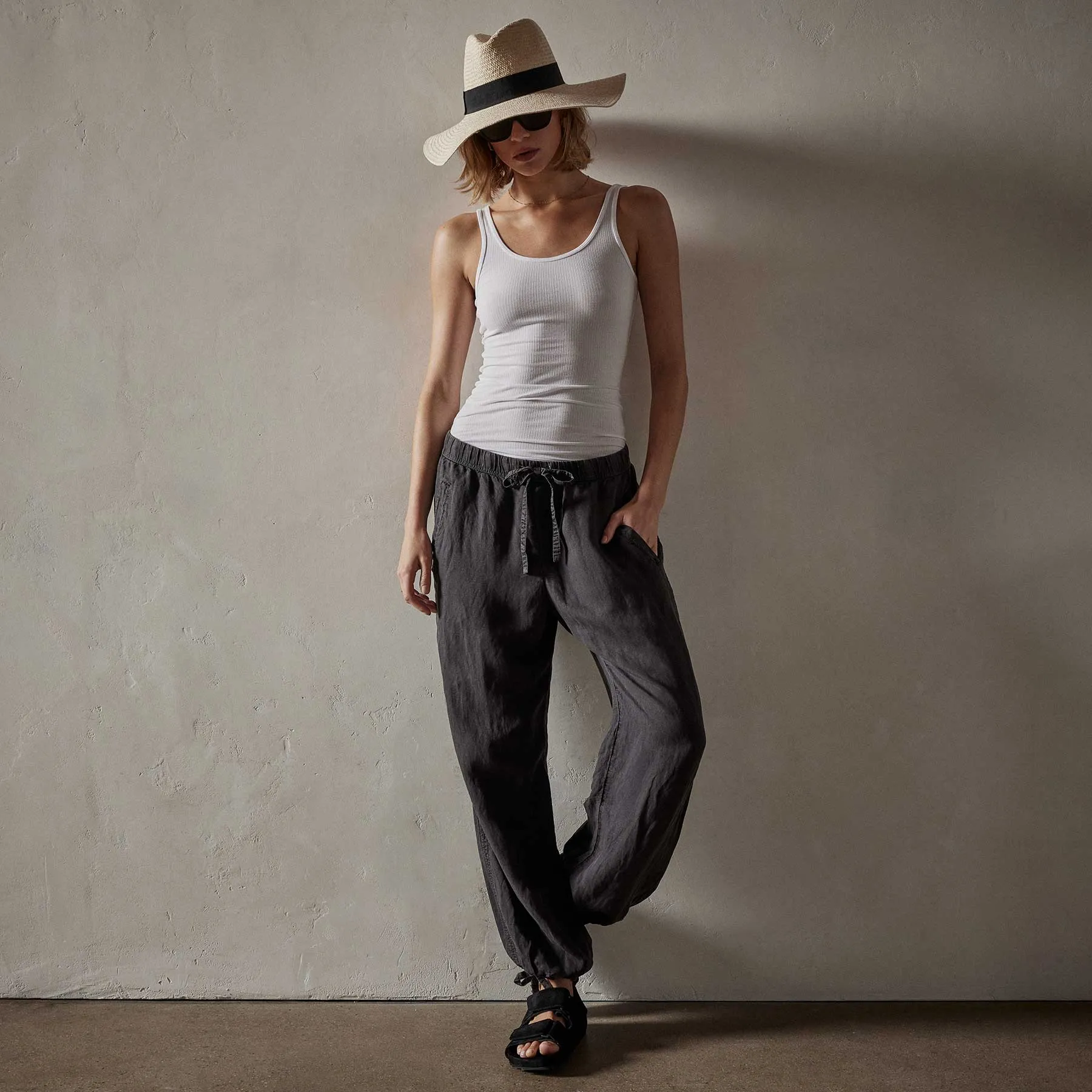 Zuma Linen Pant - Magma Pigment sold by James Perse