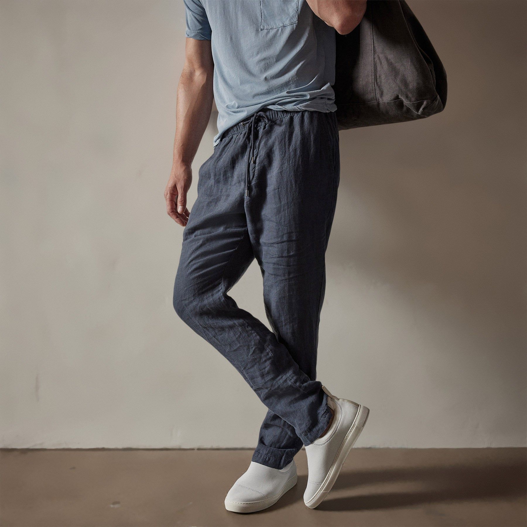 Lightweight Linen Pant - Blue Oil sold by James Perse product image thumbnail 2