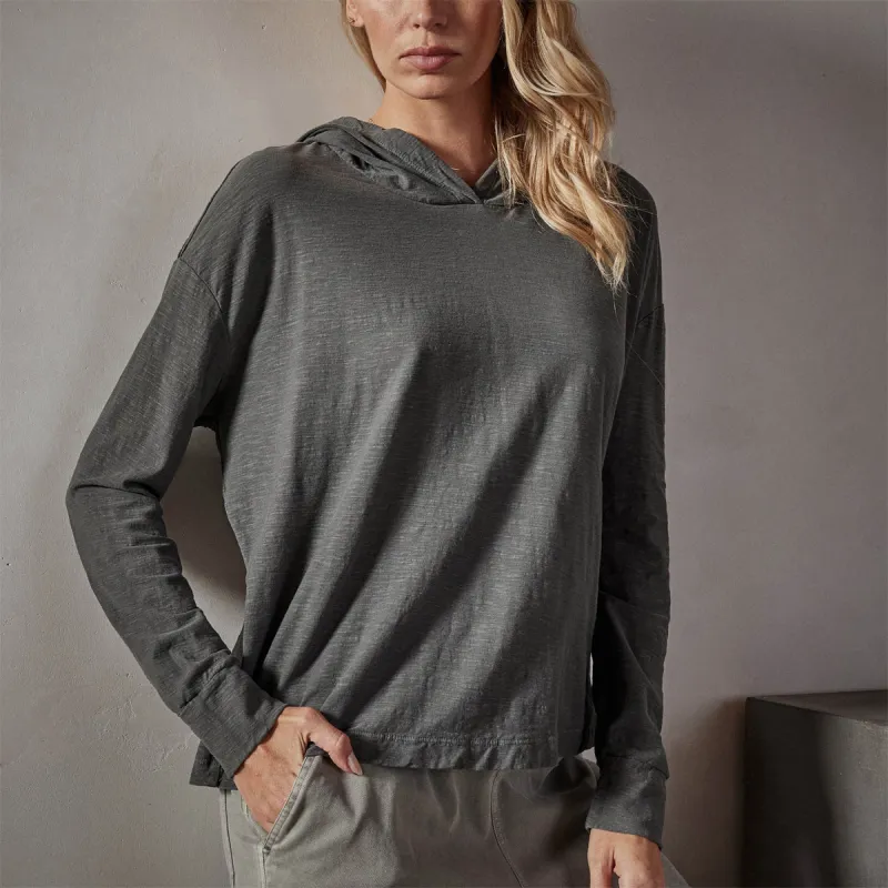 Reverse Slub Jersey Hoodie - Fin Pigment sold by James Perse